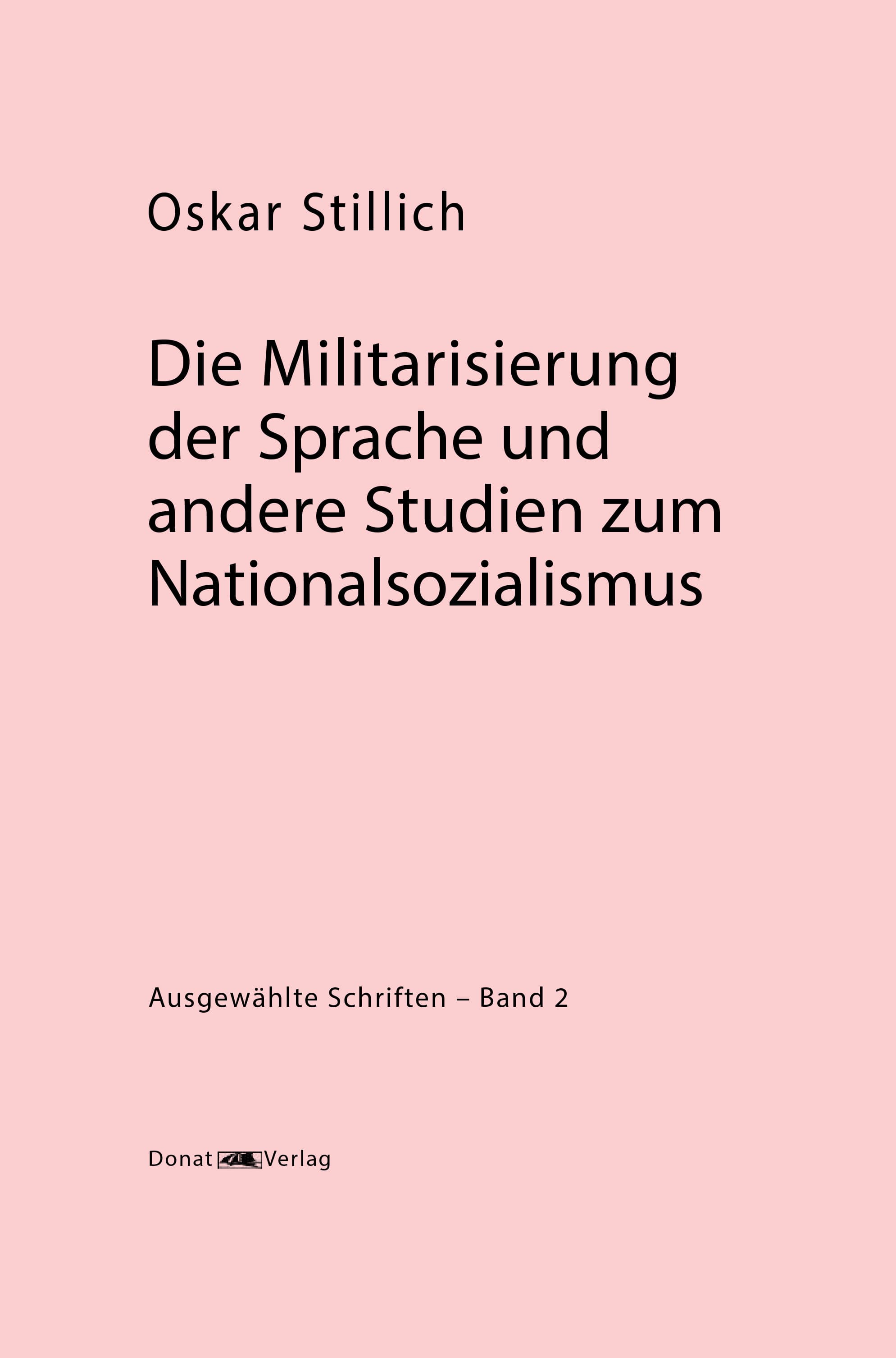 Band 2, Die Militarisierung der Sprache